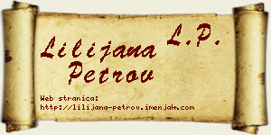Lilijana Petrov vizit kartica